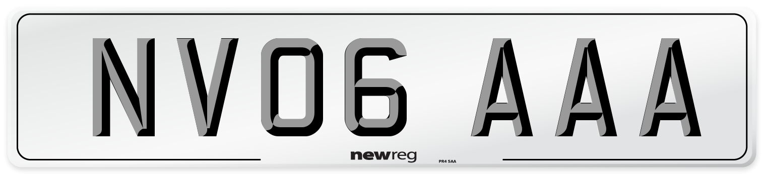 NV06 AAA Number Plate from New Reg